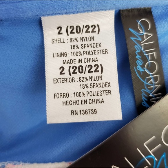 California Waves Linen Stripe Tankini Top - Picture 4 of 4